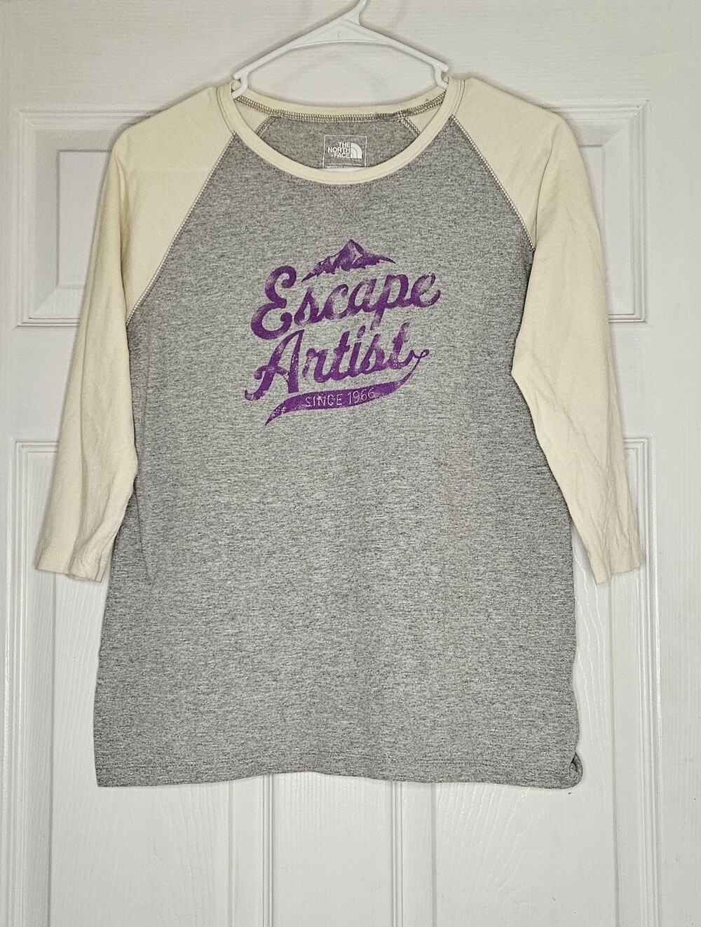 The North Face Women’s Gray & Cream 'Escape Artist' Raglan Top M